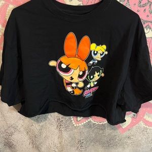 Cropped power puff girls shirt